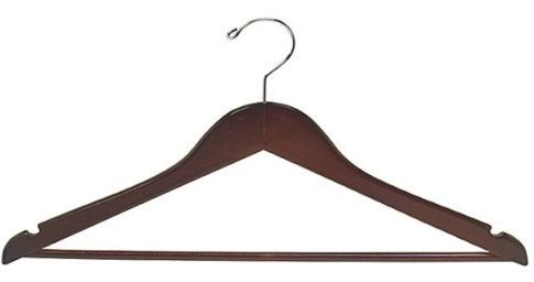Walnut & Chrome Flat Suit Hanger (Petite Size) [ Bundle of 50 ] Review