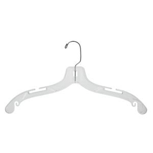 Clear Plastic Dress Hangers Heavyweight Pack of 100
