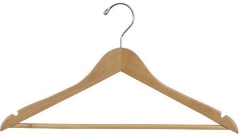 Flat Suit Hanger with Chrome Hardware (Natural) -100 Hangers- Review