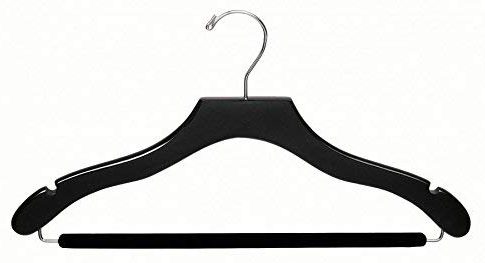 The Great American Hanger Company Wooden Black Finish Hanger with Non-Slip Bar & Notches (Box of 25) Review