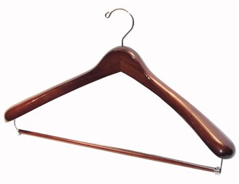 Deluxe Walnut Finish Men’s Suit hanger with Chrome Plated Metal Hardware – Box of 4 Review
