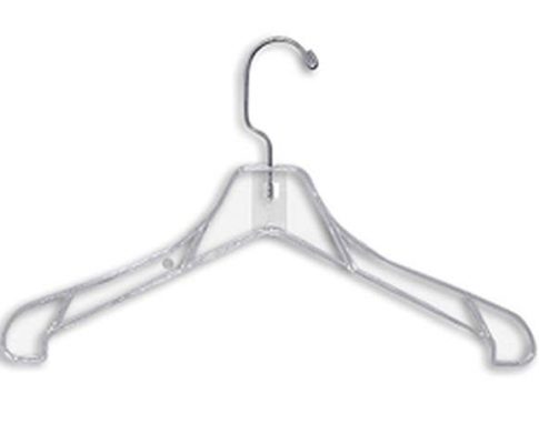 17″ Heavy Weight Coat Suit Hangers Clear lot of 100 New Review