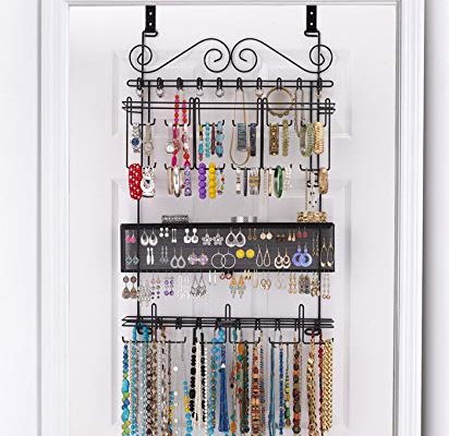 Longstem: 6100 Overdoor Wall Jewelry Organizer Valet in Black – Holds over 300 pieces! Unique patented product – Rated Best! Review