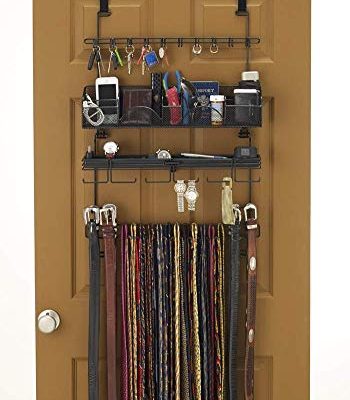 Longstem Men’s #9200 Over the Door/Wall Belt Tie Valet Organizer – beautiful BLACK powder coat- see our #9100 5 star reviews! men’s organizer Patented – Rated Best! Review