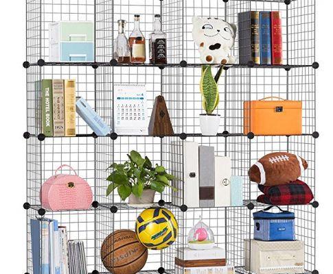 LANGRIA Metal Wire Storage Cubes, Modular Shelving Grids, DIY Closet Organization System, Bookcase, Cabinet, (16 – Regular Cube) Review
