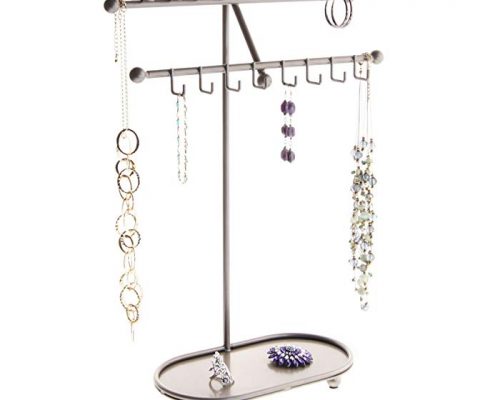 Angelynn’s Necklace Holder Organizer Jewelry Tree Stand Storage Rack, Sharisa Satin Nickel Silver Review