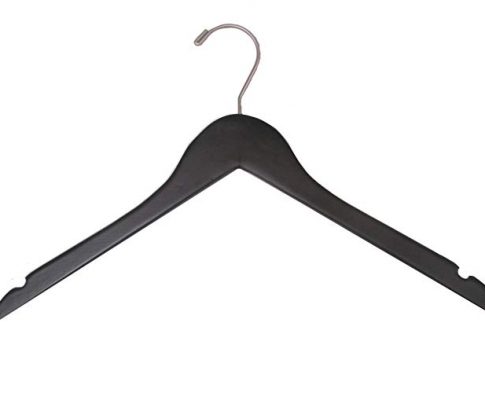 The Great American Hanger Company Wooden Top Hangers, Espresso Brushed/Chrome Finish, Box of 100 Review