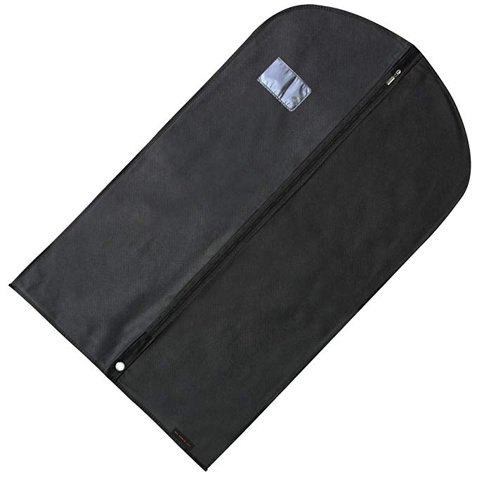 HANGERWORLD Pack of 10 Black Breathable Suit Garment Clothes Coat Jacket Cover Bags - 40 Inches Long