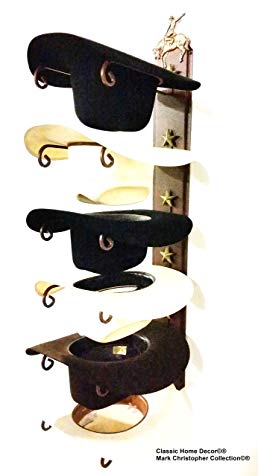 Mark Christopher Collection American Made Cowboy Hat Holder STAR with Bronc 886 6 Tier Hat Rack