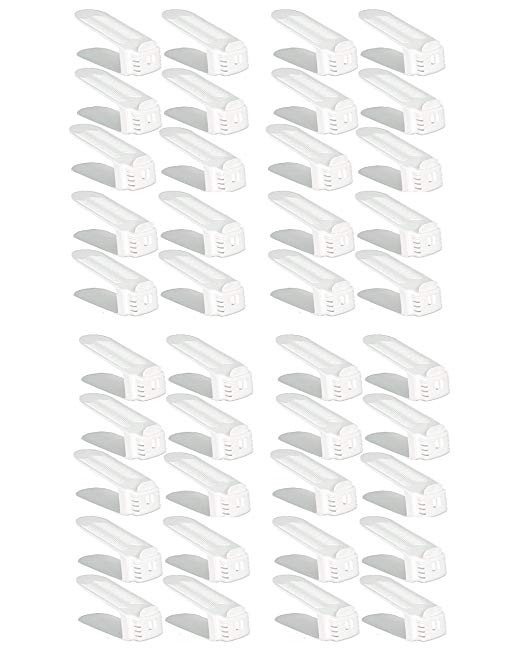 Space-Saving Shoe Slotz Storage Units in Ivory | As Seen on TV | No Assembly Required | Limited Edition Price Club Value Pack, 10 Piece set - 4 Pack