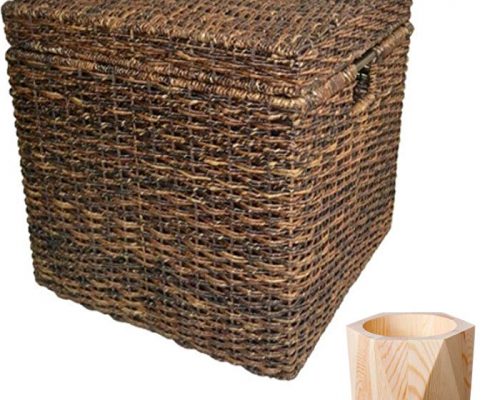 Wicker Lidded Cube Storage Basket Baskets for storage Large storage baskets Laundry Baskets – Dark Global Brown – Threshold (1) Review