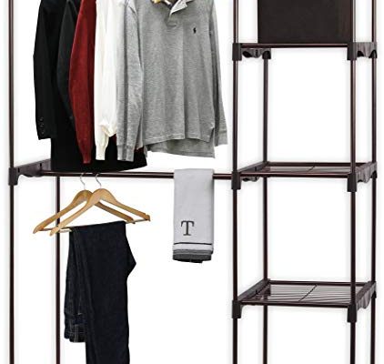 SimpleHouseware Freestanding Cloths Garment Organizer Closet, Bronze Review