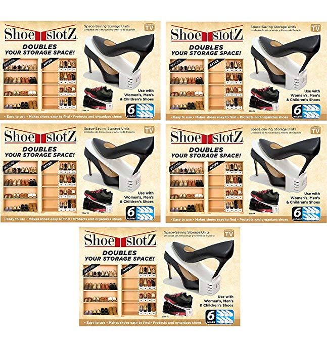 Shoe Slotz Ivory Storage Units (Set of 5) Brand new and Fast shipping Made in USA
