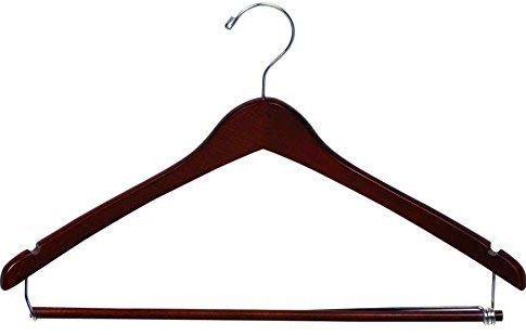The Great American Hanger Company Walnut Suit Hanger with Locking Bar & Notches (Box of 100) Review
