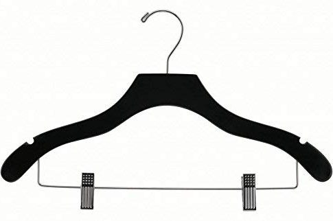 The Great American Hanger Company Wooden Combo Black Finish Hanger with Clips and Notches (Box of 25) Review