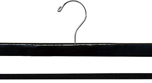 The Great American Hanger Company Black Wooden Extra Long Pants Hanger with Flocked Velvet Bar, Box of 25 16 Inch Big Wood Bottoms Hangers Review