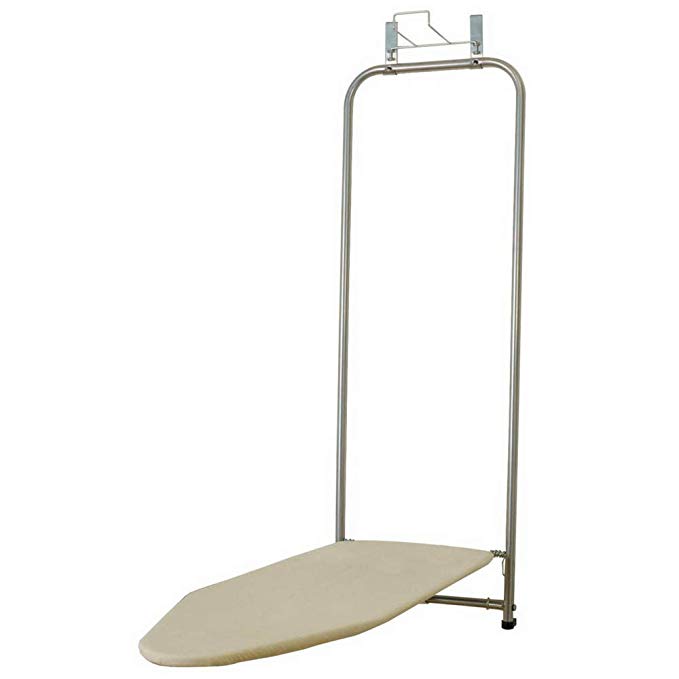 BS Portable Ironing Board for Space Saving Door Hanging Folds up or Down Storage Solution Fit Apartments Offices Kitchen Easy to Use Small Steel Cotton & eBook by BADA Shop