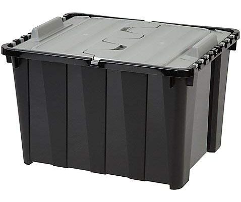 IRIS 48 qt. Wing Lid Storage Boxes in Black (Set of 4) Review