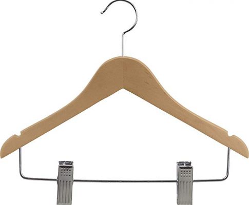 Wooden Junior Combo Hanger, Natural Finish with Chrome Hardware, Box of 50 by The Great American Hanger Company Review