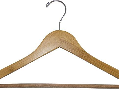 Bamboo Suit Hanger, Lacquer Finish with Chrome Hardware, Box of 50 by The Great American Hanger Company Review
