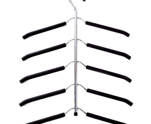 YuRen Friction Blouse Tree Clothes Hangers Organizer – 5 Layer Black Chrome Closet Coat Hanger (12 Pack) Review