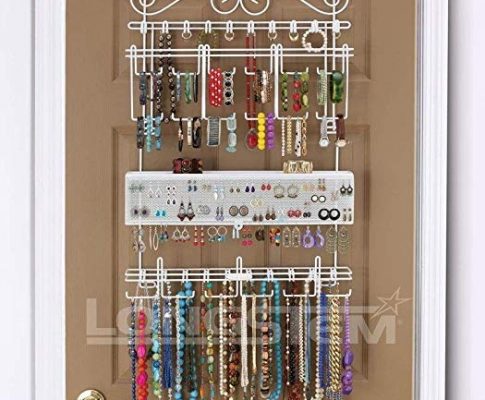 Longstem Organizers Over-Door/Wall Jewelry Organizer, Rated Best Unique Patented Product, White Review