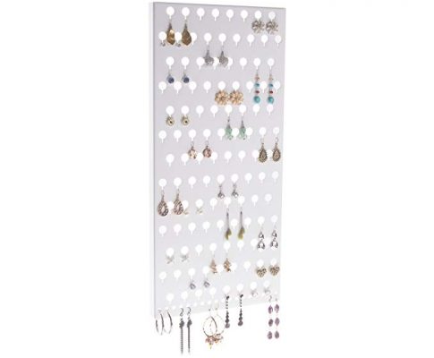 Angelynn’s Wall Earring Holder Organizer Jewelry Storage Rack, Michelle White Review