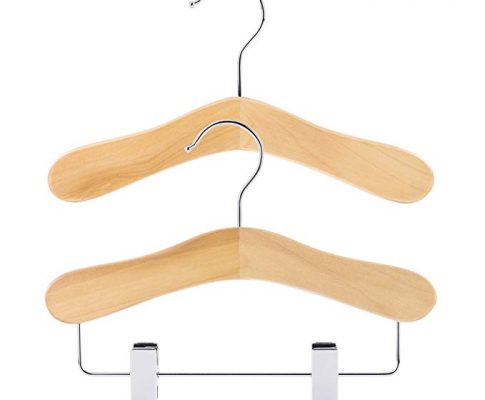 HANGERWORLD Closet Set Of 30 Kid’s Natural Wooden Coat Hangers (Clip & Top Hangers)- 10 Inches Wide For Hanging Baby & Toddler Clothing Review