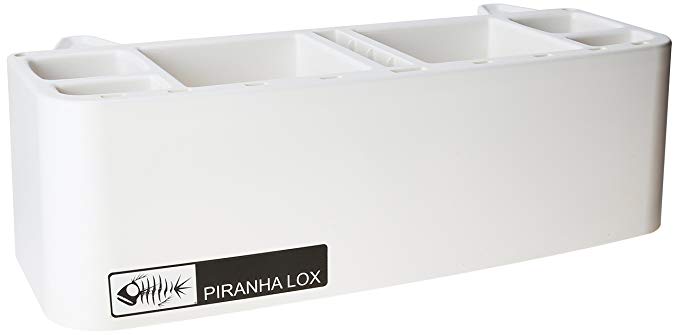 PiranhaLox 9-7760-13 Heavy Duty Supply Caddy with Large Table Mount, White