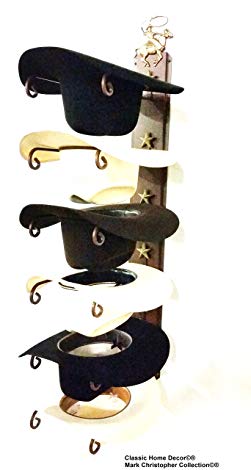 Mark Christopher Collection American Made Cowboy Hat Holder STAR with Roper 886 6 Tier Hat Rack