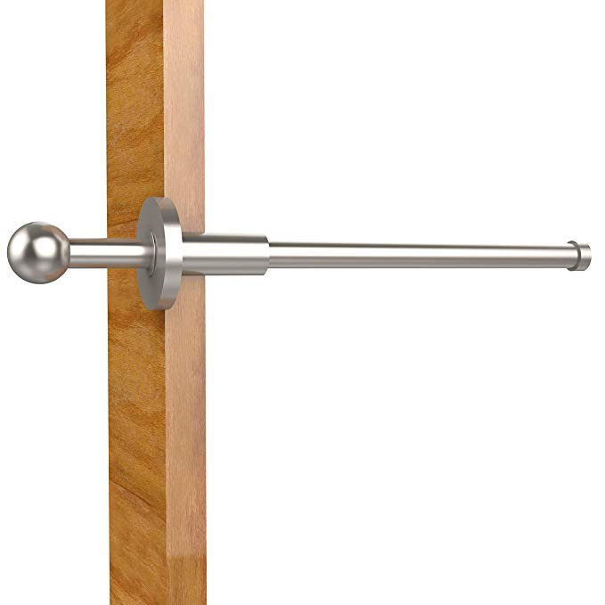 Allied Brass TD-23-SN Traditional Pullout Garment Rod, 10-Inch, Satin Nickel