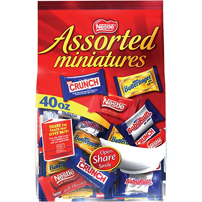 Nestle Assorted Miniatures Bag, Economy Jumbo Package 120-Ounces Total