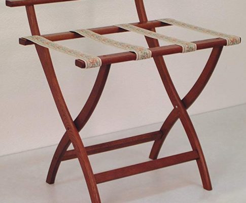 Wooden Mallet WallSaver Luggage Rack, Mahogany, Brown Straps Review