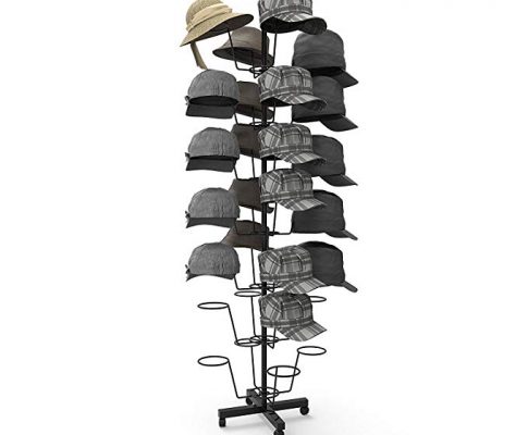 Pesters (US STOCK) 7 Tiers Revolving Floor Display Hat Rack Hanger Retail Store Hat Cap Display, 35 Hold Review