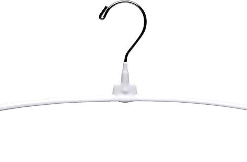 Metal Non-Slip Vinyl Coated Top Hanger, White Finish with Chrome Hardware, Box of 50 by The Great American Hanger Company Review