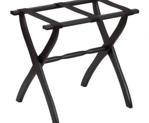 Gate House Furniture Item 1405 Black Contoured Leg Luggage Rack with 3 Black Nylon Straps 23 by 13 by 20-Inch Review