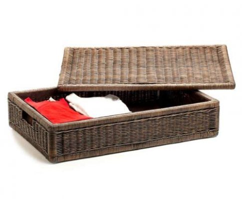 The Basket Lady Underbed Wicker Storage Box, Large, Antique Walnut Brown Review