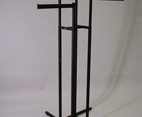 4 WAY SQUARE TUBE RACK WITH 4 STRAIGHT 16 FLAG ARMS-TEXT BLK-Lot of 1 by Unknown Review