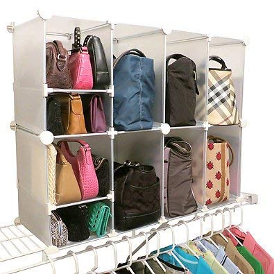 Park-a-Purse Tote and Clutch Organizer | Easy no-tools assembly - 10 compartments