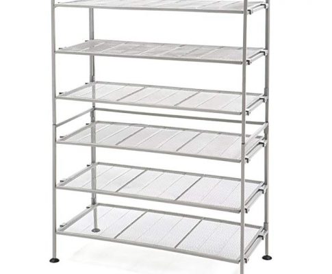 Seville Classics 3-Tier Iron Mesh Utility Shoe Rack (2-Pack), Satin Pewter Review