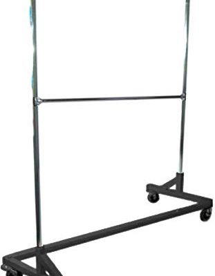 Heavy-Duty Commercial Grade Double-Bar Rolling Z Rack Garment Rack with Nesting Black Base by Metropolitan Display Review