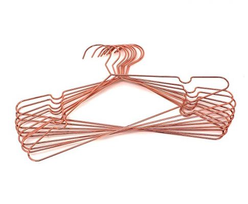 60Pack Koobay A17″ Adult Rose Copper Gold Shiny Metal Wire Top Clothes Hangers for Shirts Coat Storage & Display Review