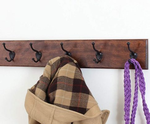 Solid Cherry Wall Mounted Coat Rack with Oil Rubbed Bronze Wall Coat Hooks – Made In the USA Review