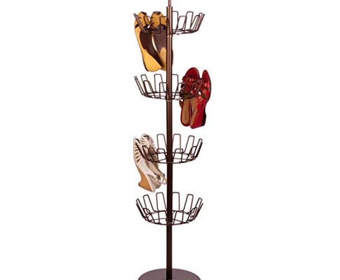 Honey-Can-Do SHO-02221 Shoe Tree with Spinning Handle, Bronze, 4-Tier Review