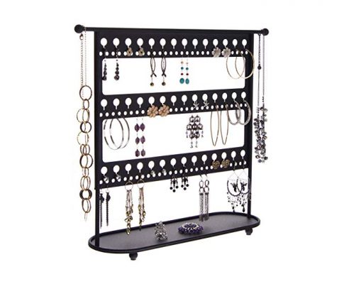 Angelynn’s Earring Holder Organizer Jewelry Tree Stand Necklace Storage Rack, Laela Black Review