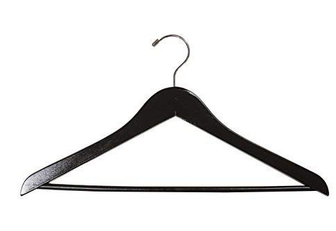 NAHANCO 8217CH Flat Suit Hanger, Chrome Hook, 17″, Black (Pack of 100) Review