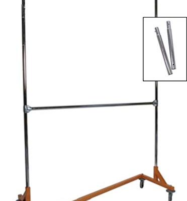 Extended Height Double Rail Rolling Z Rack Garment Rack with Orange Base Review