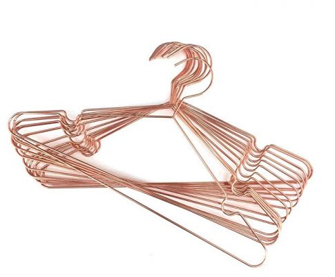 Koobay A17″ Adult Rose Copper Gold Shiny Metal Wire Top Clothes Hangers for Shirts Coat Storage & Display (30) Review
