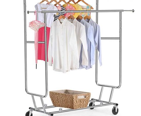 bestfurnitures Collapsible Double Rail Commercial Grade Clothing Rack Review