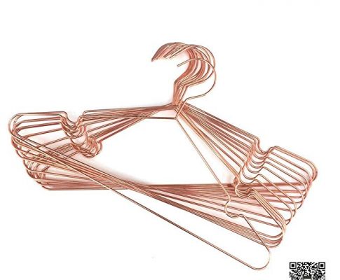 Koobay Top 17″ Adult Rose Copper Gold Shiny Metal Wire Hangers for Shirts Coat Storage & Display (60) Review